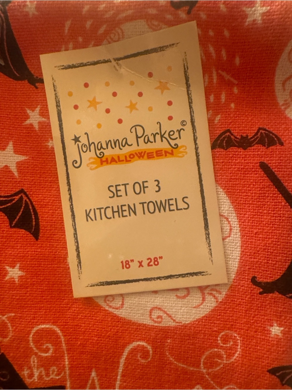 Johanna Parker Halloween Witch Kitchen Towels - Set of 3 - Picture 2 of 3